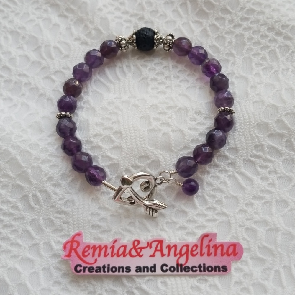NEW Handmade Amethyst Bangle Bracelet